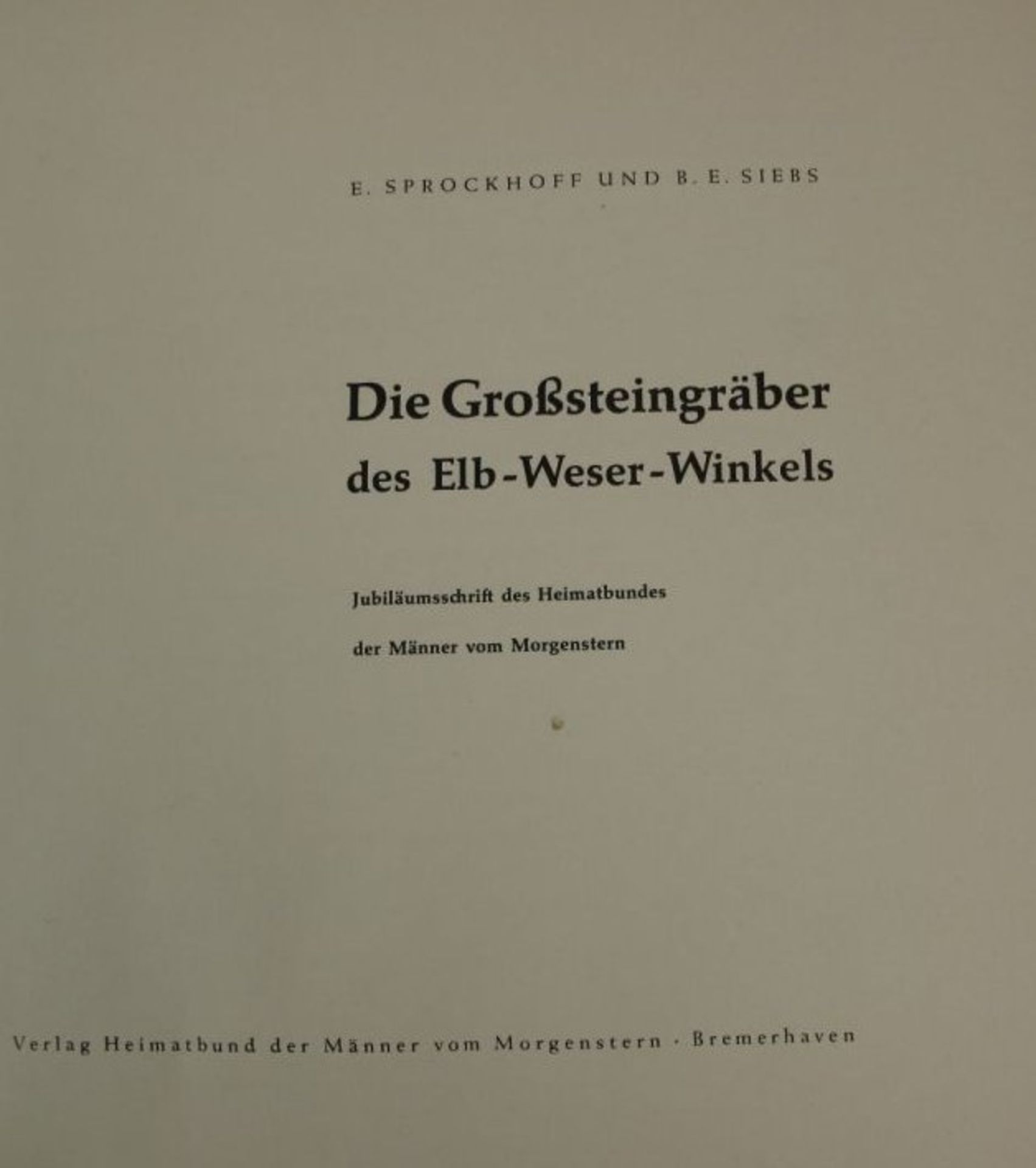 Die Großsteingräber des Elb-Weser.Winkels, 1957, Paperback, Alters-u. Gebrauchsspuren - Bild 2 aus 5