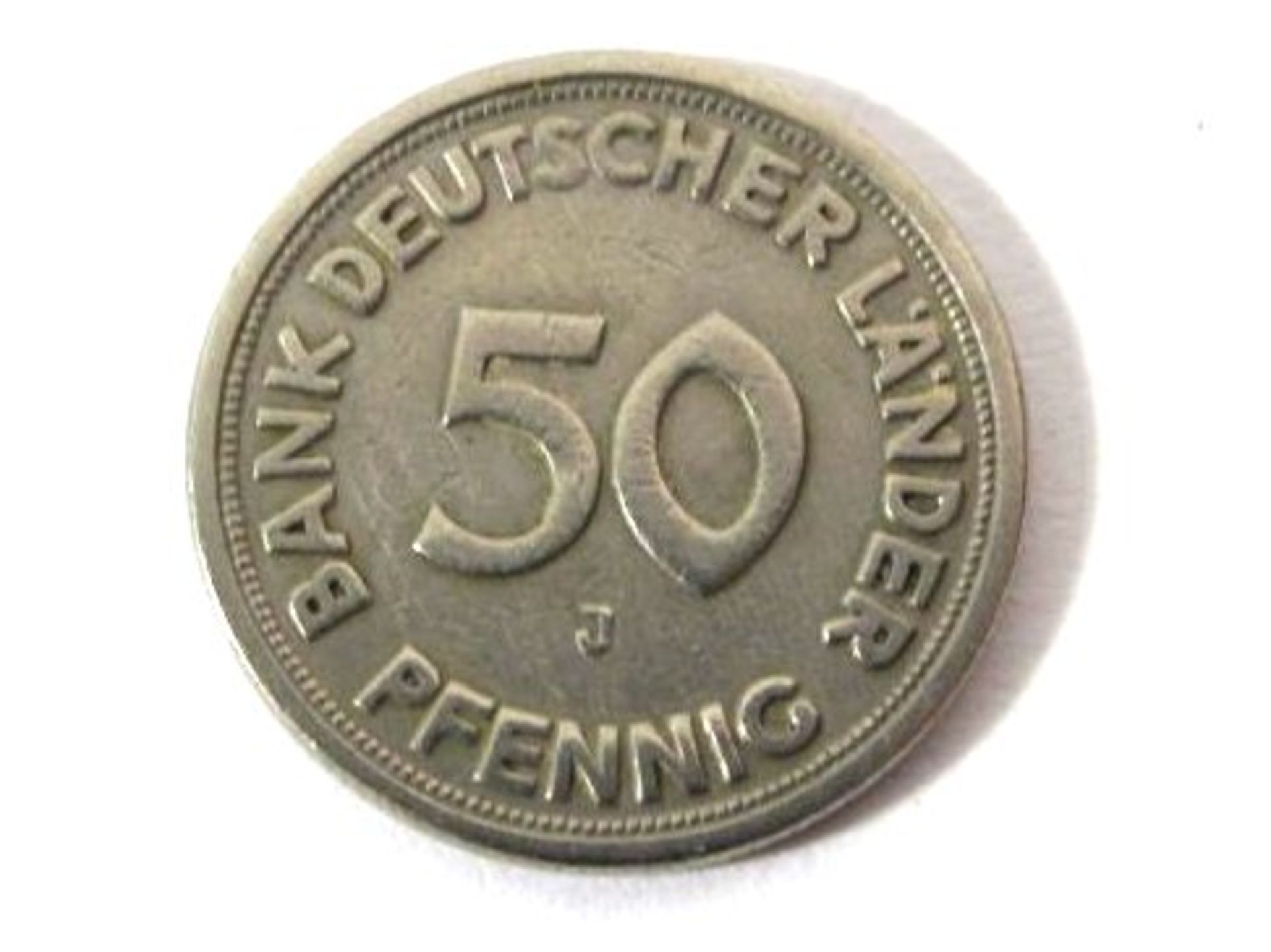 50 Pfenning, 1949 J, Bank Deutscher Länder. - Bild 2 aus 2