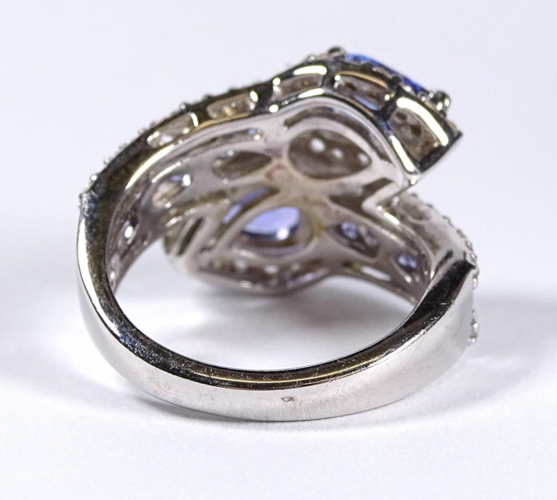 Tansanit Ring,Silber 925er,IV-gestempelt, 6,3gr.RG 53 - Bild 3 aus 3
