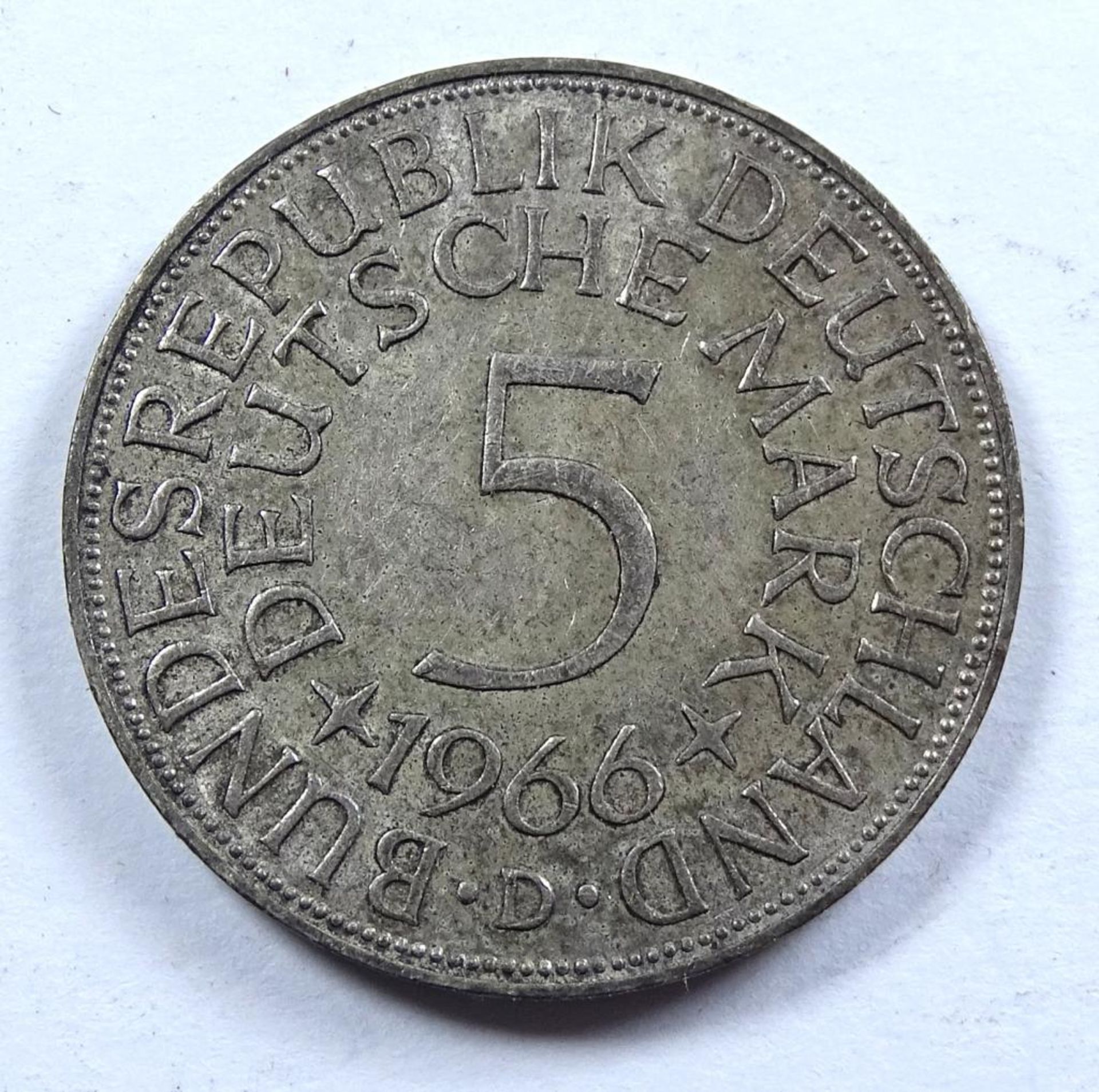 5 DM-Deutsche Mark, 1966 D