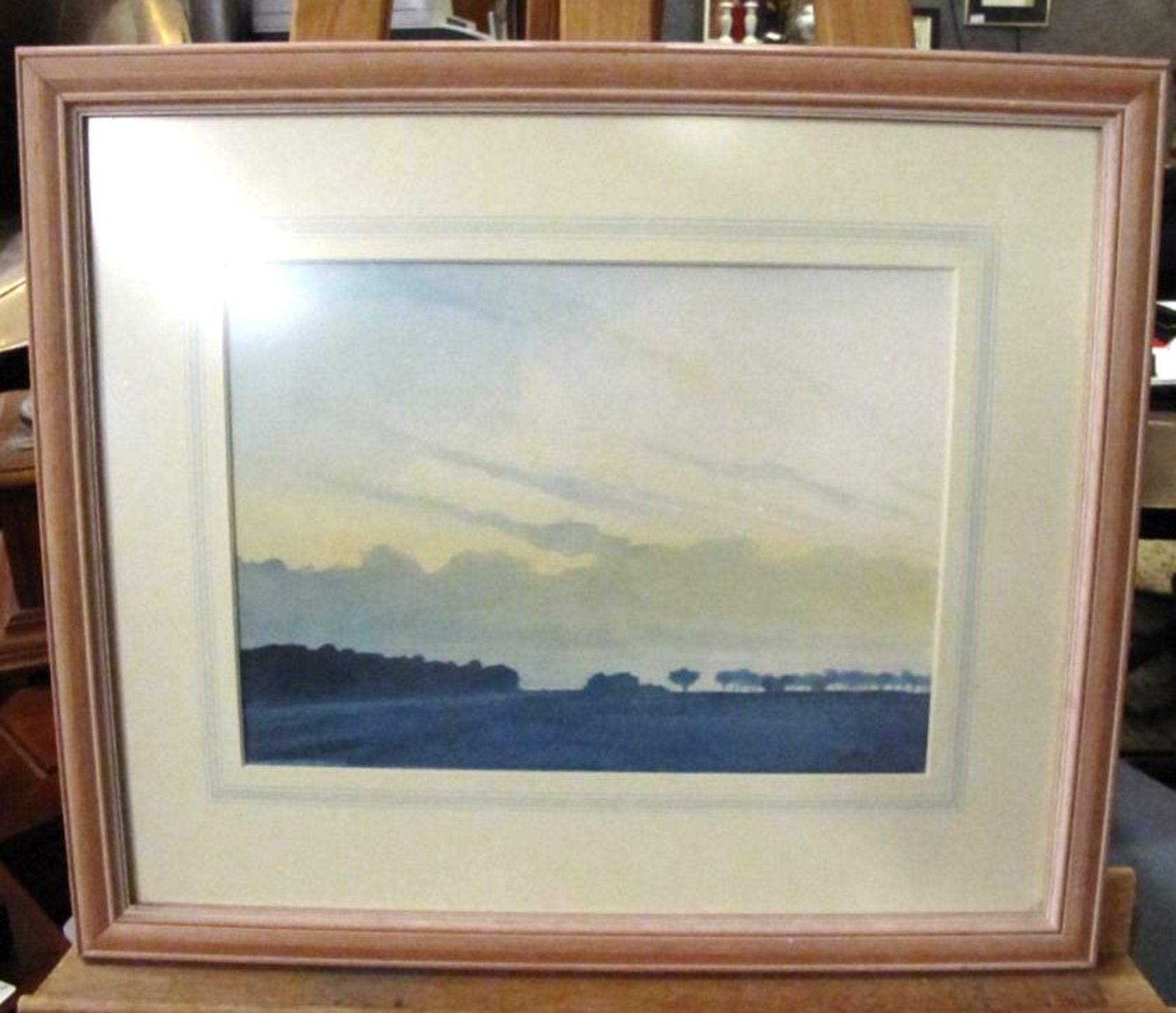 Derek HARE (1945) "Landschaft", datiert(19)88, Aquarell, gerahmt/Glas, RG 44 x 53cm. - Bild 3 aus 3
