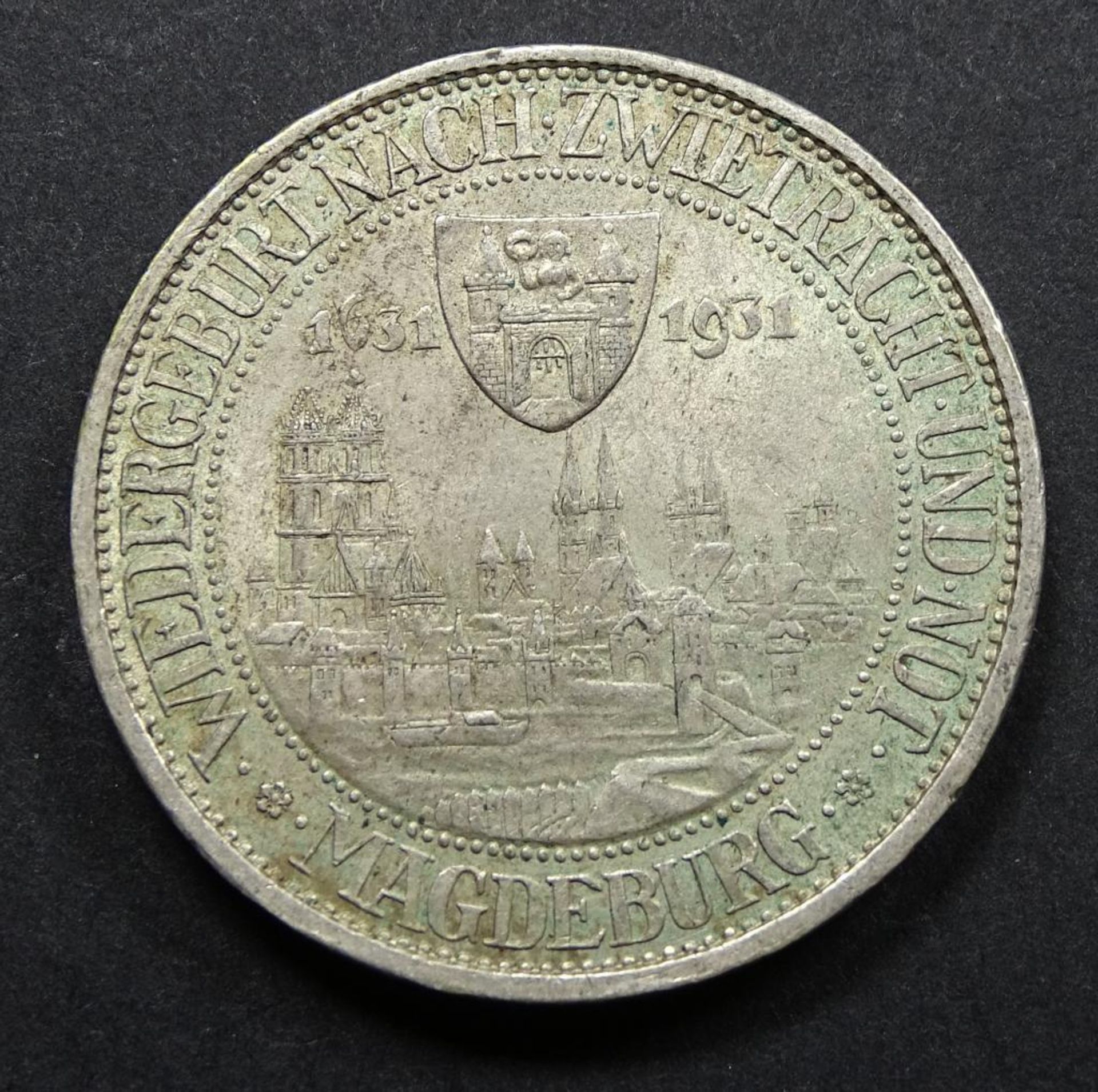 Drei Reichsmark,Magdeburg,1931,d-30mm,Silber,15gr. - Bild 2 aus 2