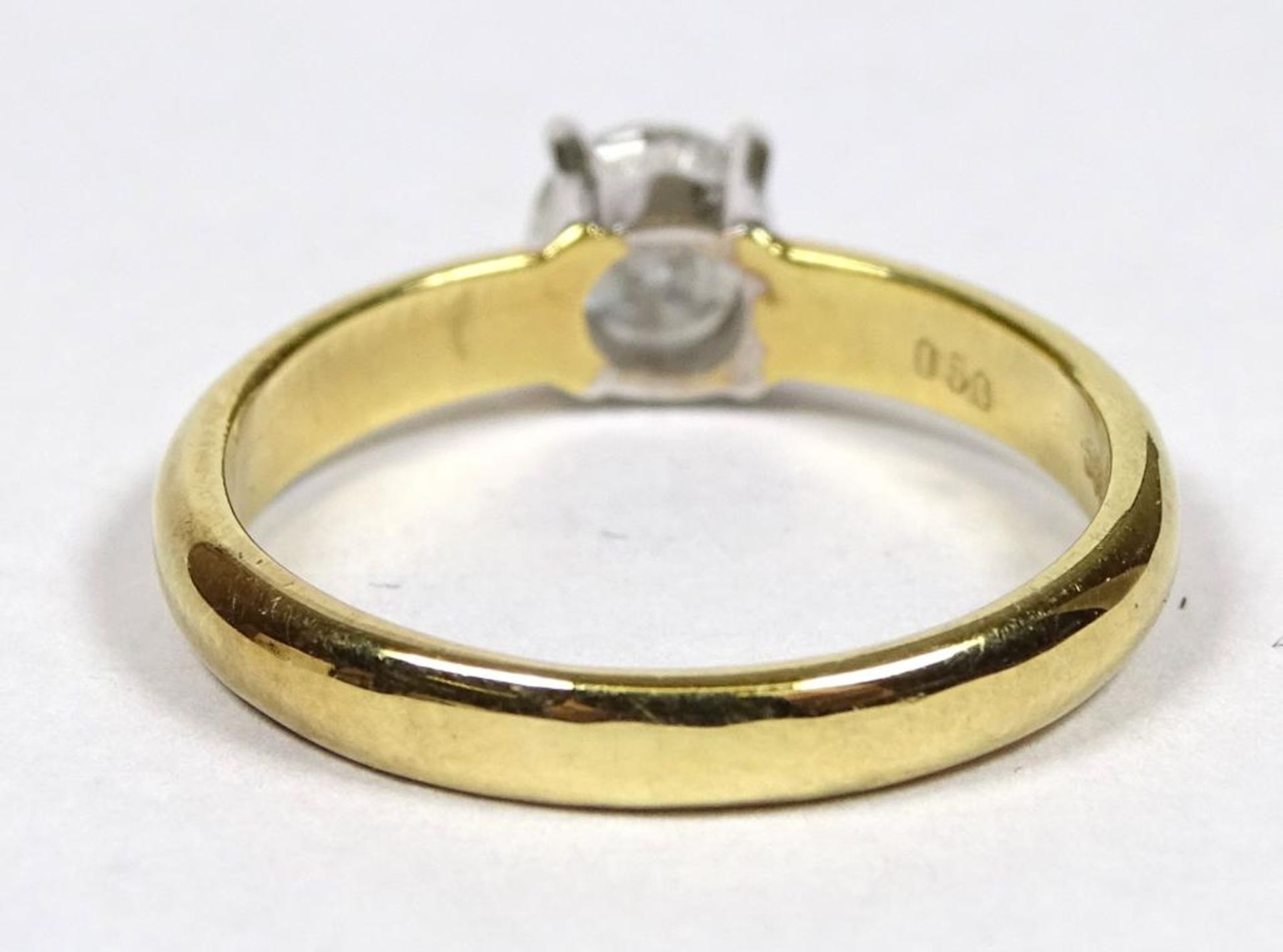 Solitär Ring,Gold 585/000,Brillant 0,50ct., w-p2, 2,99gr., RG 52/5 - Bild 6 aus 7