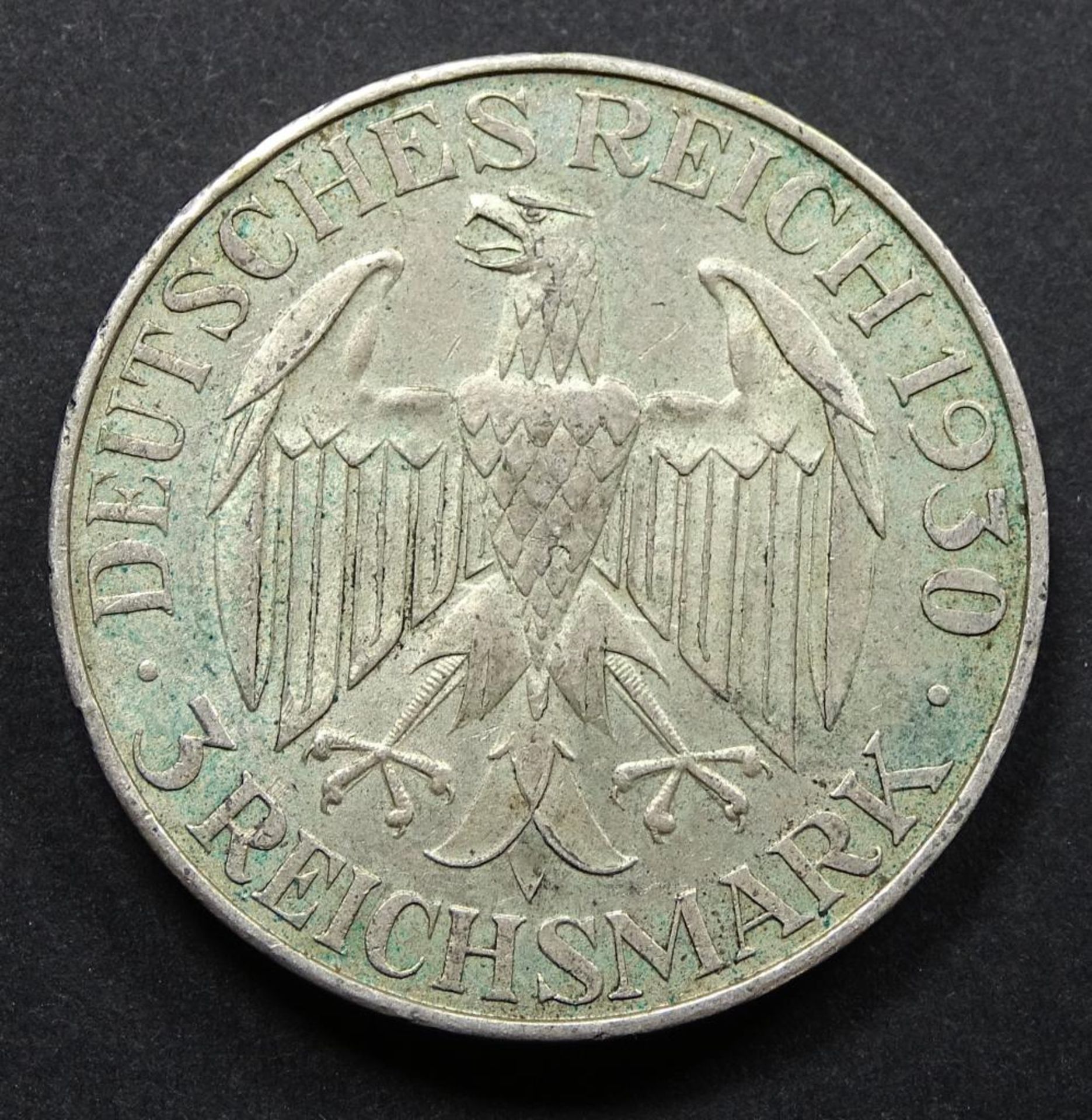 3 Reichsmark,1930 J,Silber,d-29mm, 14,9gr.