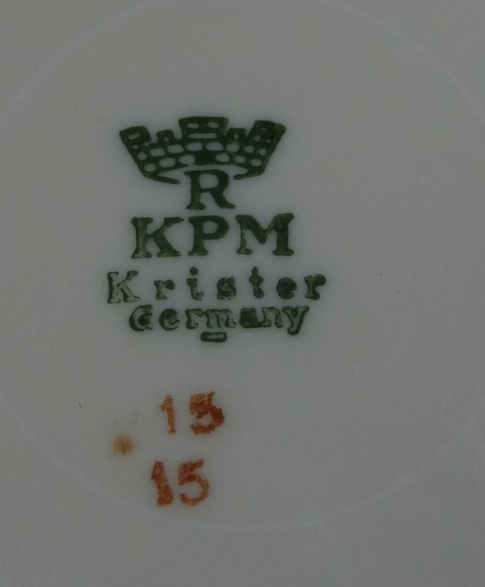 Konfektschale mit 6 Schälchen "KPM" Krister, Goldrand, D-17 und 9 c - Bild 3 aus 3