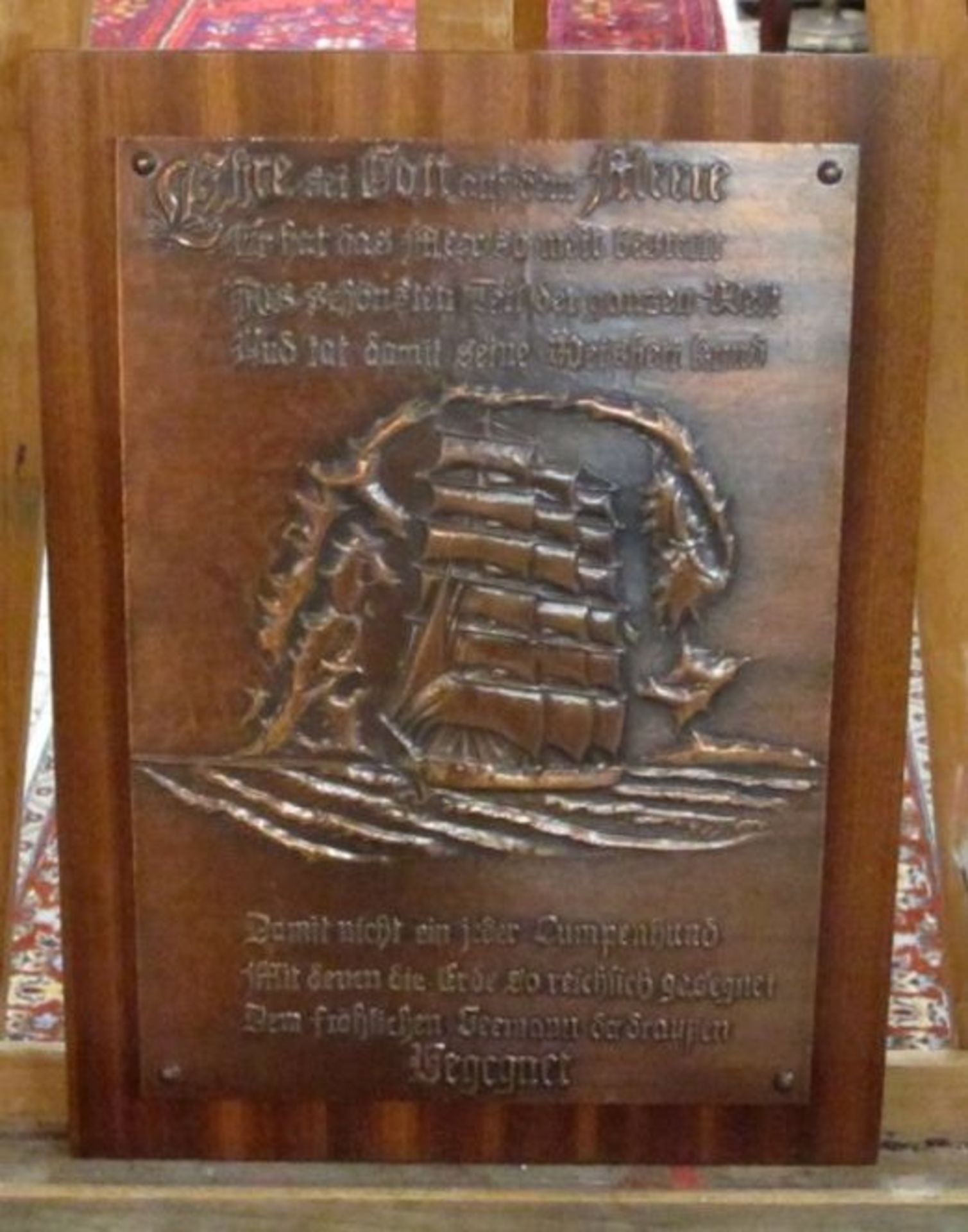 maritimes Kupferbild, 50/60er Jahre, 44 x 33cm.
