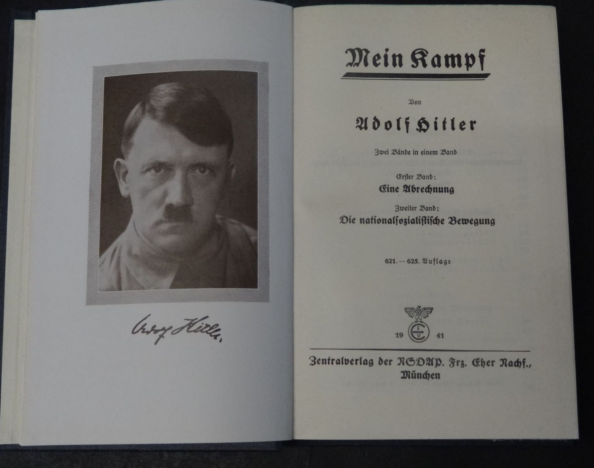 Ad. Hitler "Mein Kampf" blaue Ausgabe 1941, gut erhalten - Bild 2 aus 4