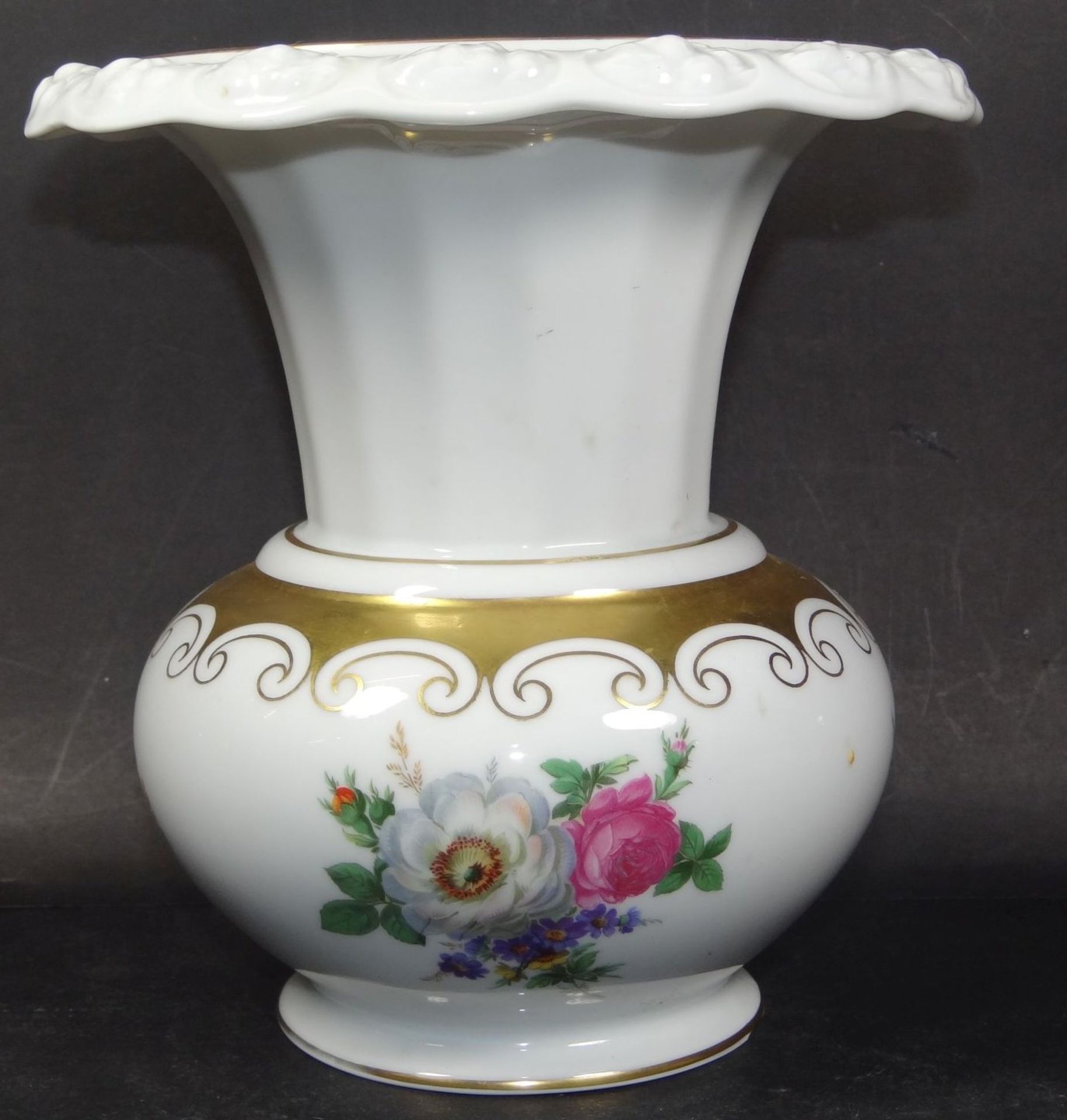 Vase "Rosenthal" Entw. Ph. Rosenthal,Form Maria, am Stand bestossen, H-19 cm, D-18 cm - Bild 4 aus 7