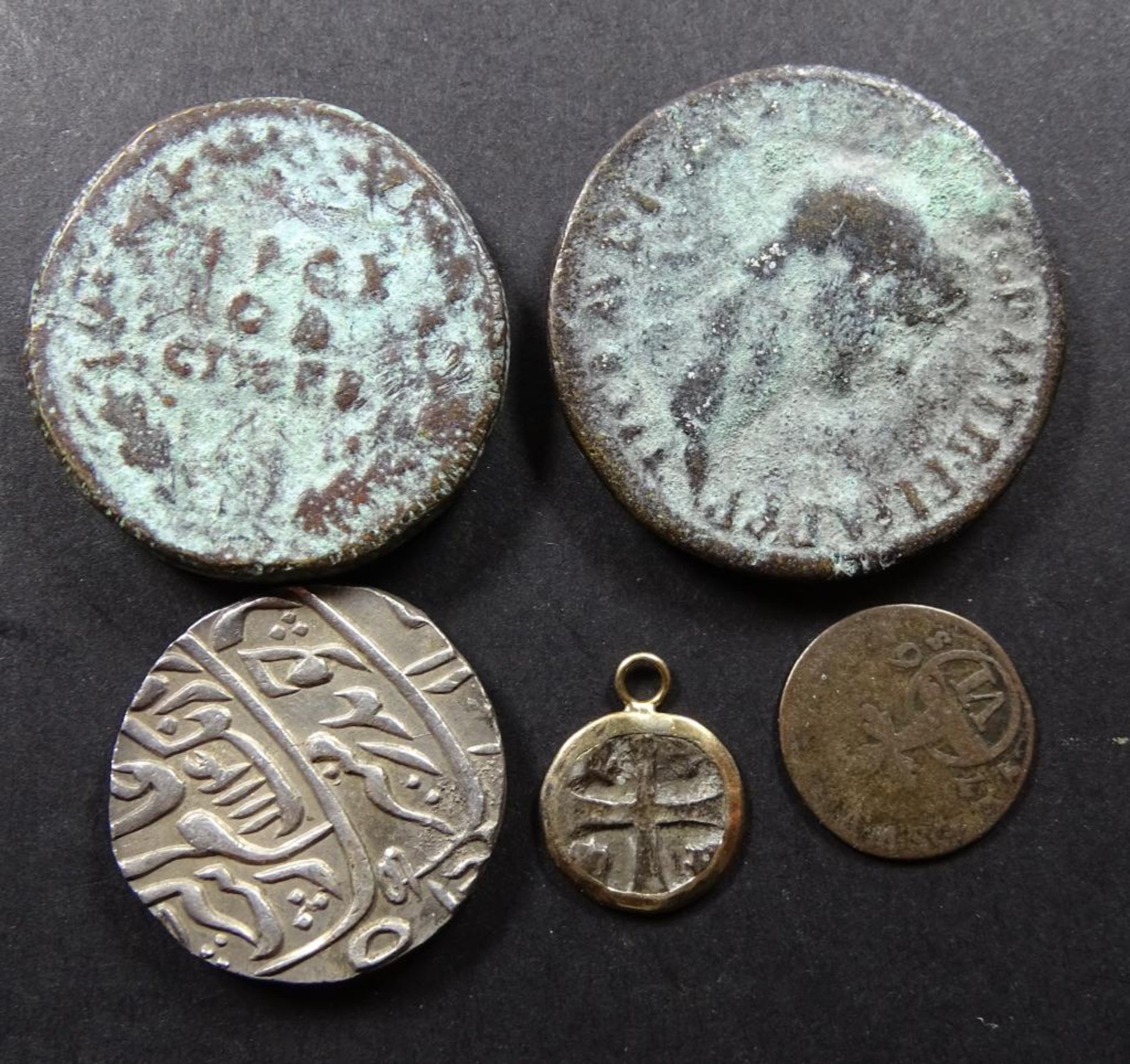 5x Münzen,Antik,+Arabisch