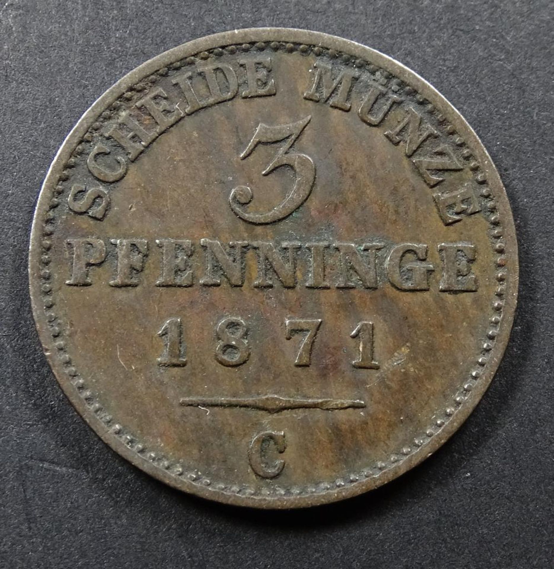 3 Pfennige 1871C,vz