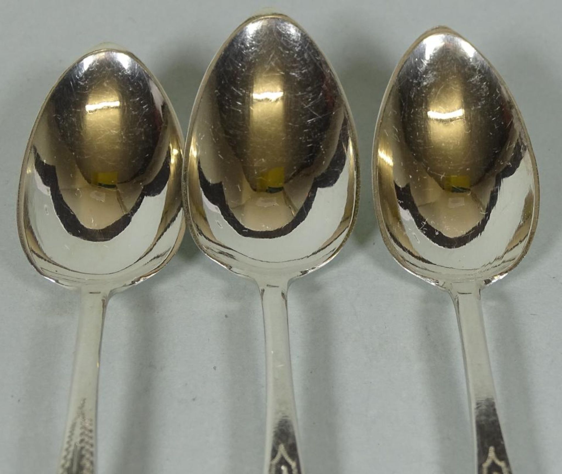 3x Kaffeelöffel, 800er Silber,L-14cm,zus.41gr.,Namensgravure - Bild 3 aus 6