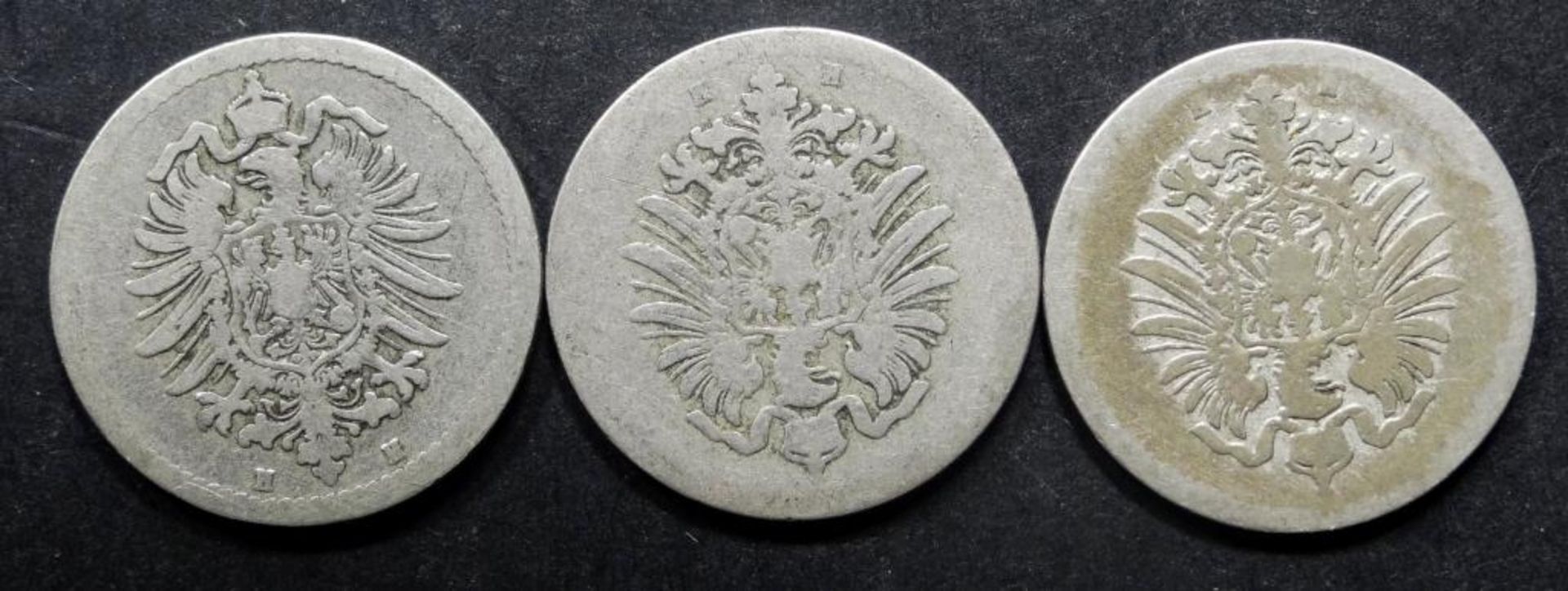 3x 5 Pfennig,1875H,s-vz - Bild 2 aus 2