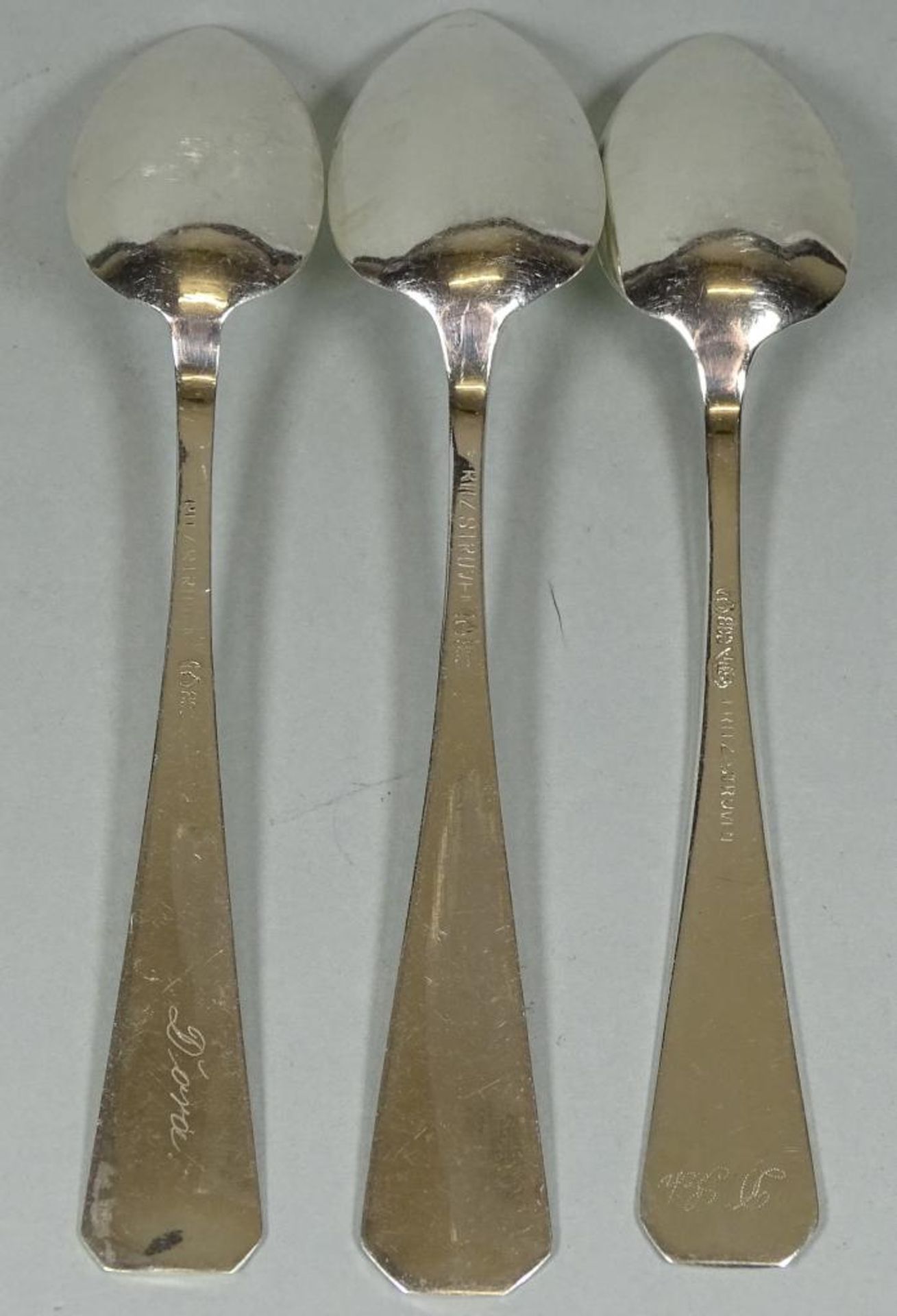 3x Kaffeelöffel, 800er Silber,L-14cm,zus.41gr.,Namensgravure - Bild 4 aus 6