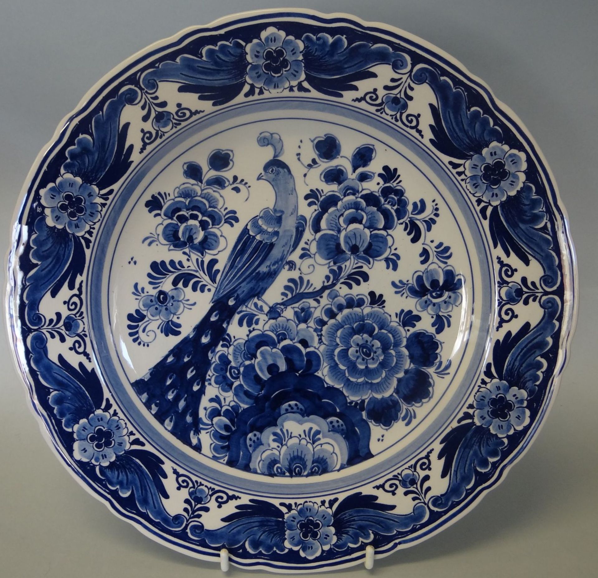 Delft-Teller mit Blaumalerei, D-28 cm