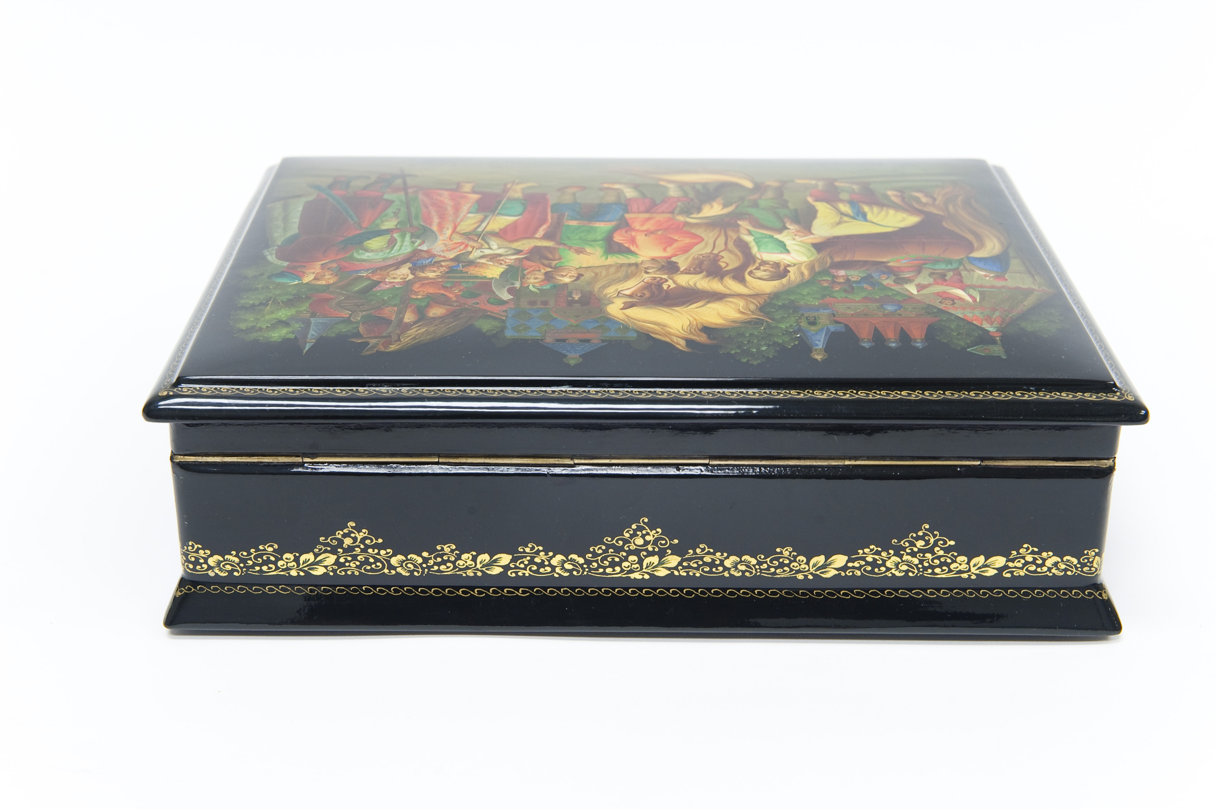 Large Fedoskino Russian Lacquer Box. - Image 3 of 7