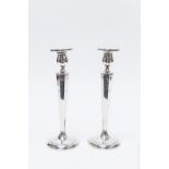 Pair of La Pierre Sterling Silver Weighted Candlesticks.