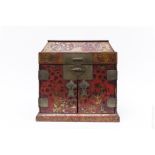 Chinese Wood and Leather Seal Chest.