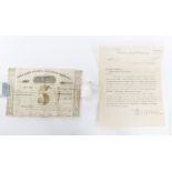 1857 Stock Certificate.