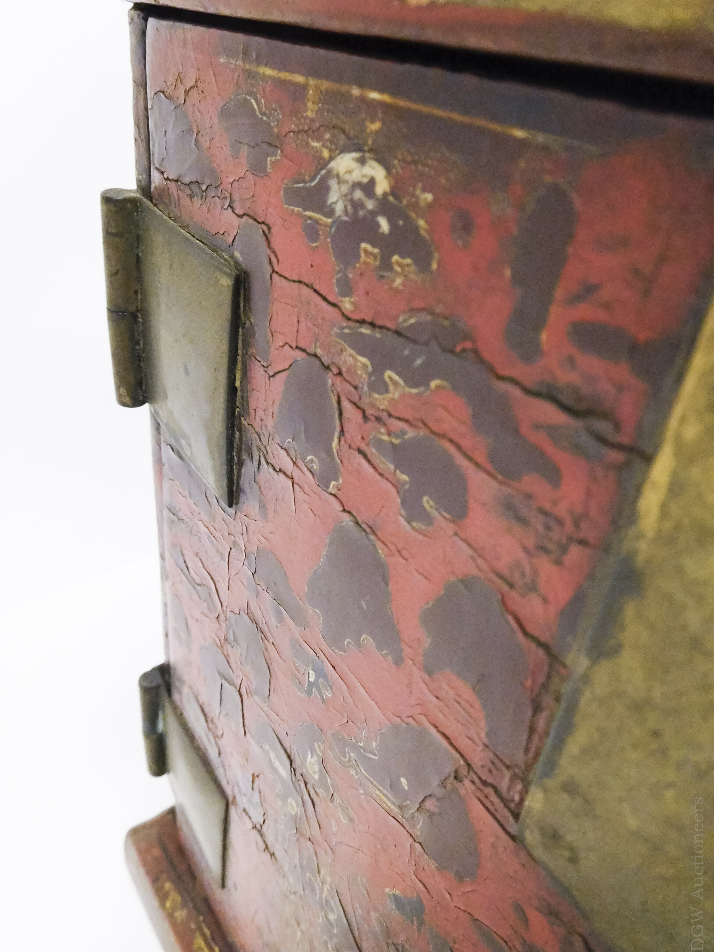 Chinese Wood and Leather Seal Chest. - Image 10 of 10