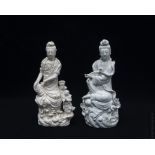 Two Dehua Figures of Guanyin.