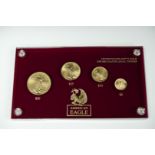 19899 American Eagle Uncirculated Gold 4-Coin Set.