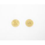 (2) Australia $200 Gold Coins.