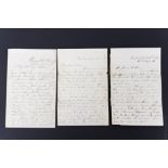 (3) Civil War Era Letters from Rufus B. Cowing.