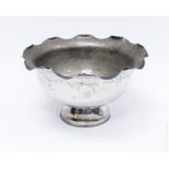 Chinese Export Silver Punch Bowl.