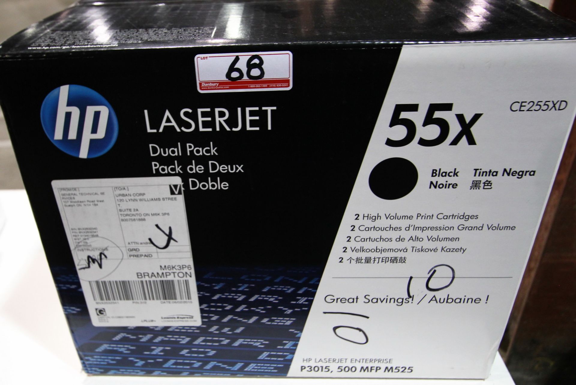 HP 55X LASERJET DUAL PACK TONER CARTRIDGES