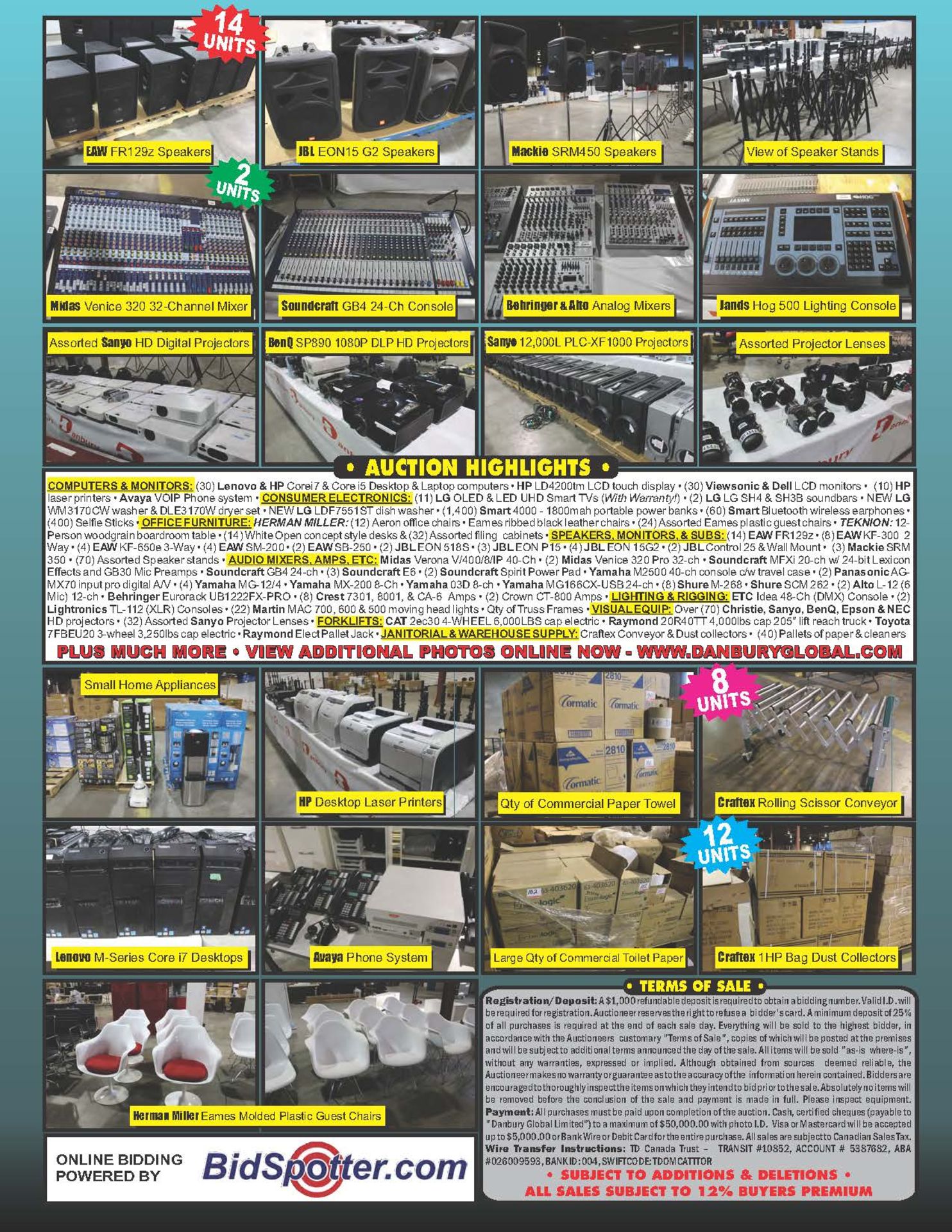Full Catalog Coming Soon! Register Now. AV Equipment • Forklifts • Late Model Electronics - Bild 2 aus 2