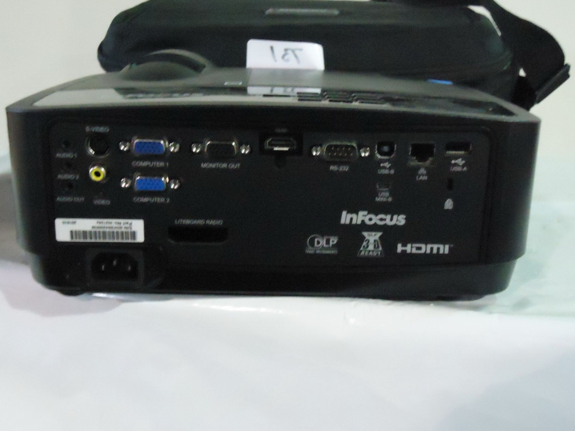 INFOCUS IN2124A ULTRA-BRIGHT DLP PROJECTOR W/BAG - Image 2 of 2