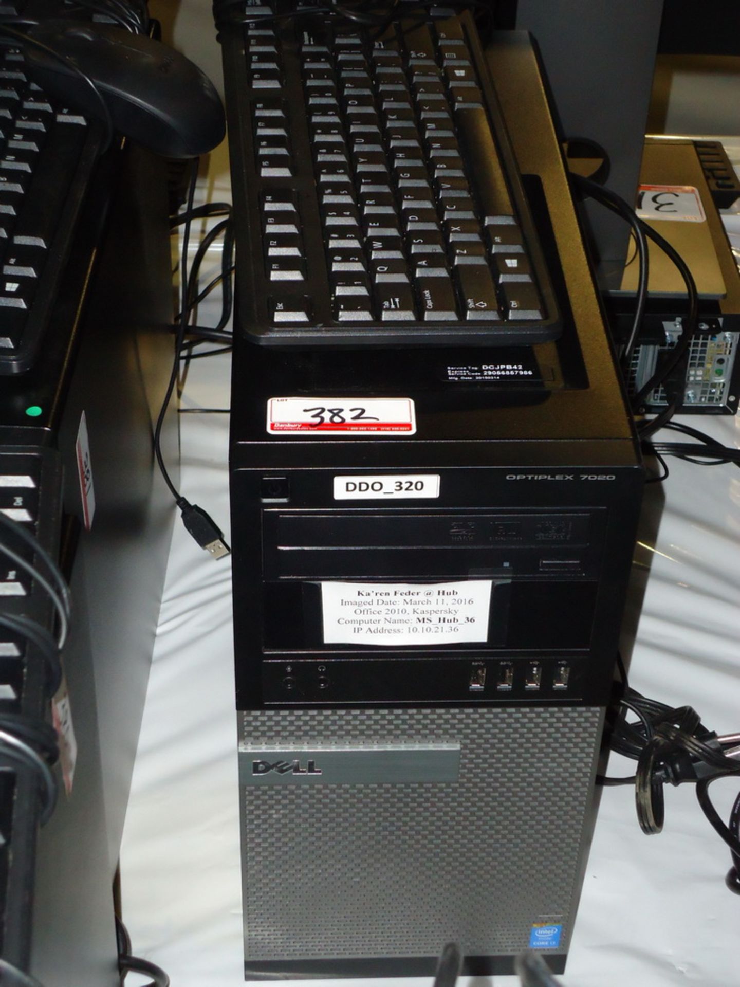 2015 DELL OPTIPLEX 7020 TOWER PC W/ INTEL QUAD CORE I7 4790 3.60GHZ PROCESSOR, 8GB RAM, 500 GB