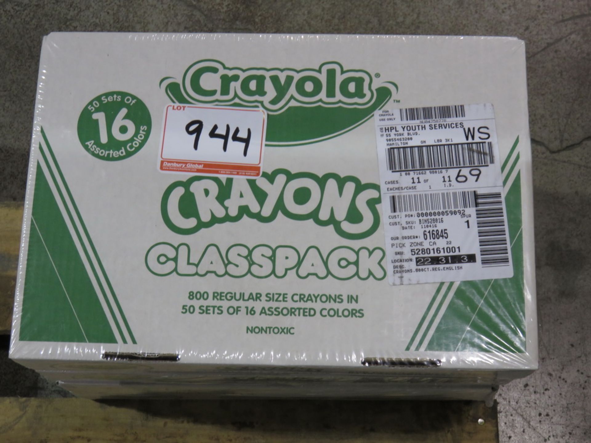BOXES - CRAYOLA 800 REG SIZE CRAYONS IN 50 SETS OF 16 ASSTD COLORS