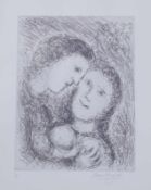 Chagall, Marc (1887Peskowatik-1985 Saint-Paul-de-Vence): Les Amoureux, Auflage 16/30, 1980 Radierung