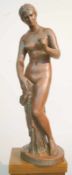 Calandrelli, Alexander , nach (1834 Berlin - 1903 Lankwitz): "Die Nymphe" Bronze patiniert, große
