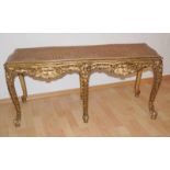 Kleine Bank, sog."Banquette" Rokoko-Stil, Frankreich um 1900 Holz geschnitzt gefasst und