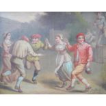 Lambrechts, Jan Baptist (Nachfolge ) (1680-1731): Bauern Beim Tanz 18. Jh Öl auf Leinwannd, rechts