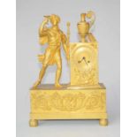 Pendule des Empire, "Huldigung des Bacchus", Frankreich 1810 Bronze feuervergoldet, Figuren-