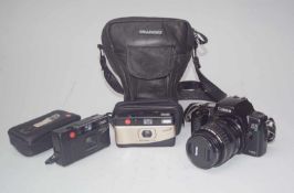 3 Kameras: Canon Eos 1000f mit Zoom 28-105 mm 3,5-4,5cm Spiegelreflexkamera Eos 1000f und Canon