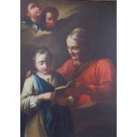 Heilige Anna und Maria Norditalien 18. Jh. Die heilige Anna, Maria das Lesen lehrend, mit 2
