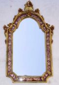 Spiegel Louis VI Stil Stuck Vergoldet, Facettioertes Glas, 130x70cm