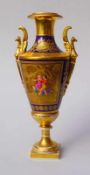 Empire Vase im Sevres Stil `Royal Bleu Paris um 1810 Nast Paris oder Sevres, aus 4 Teilen