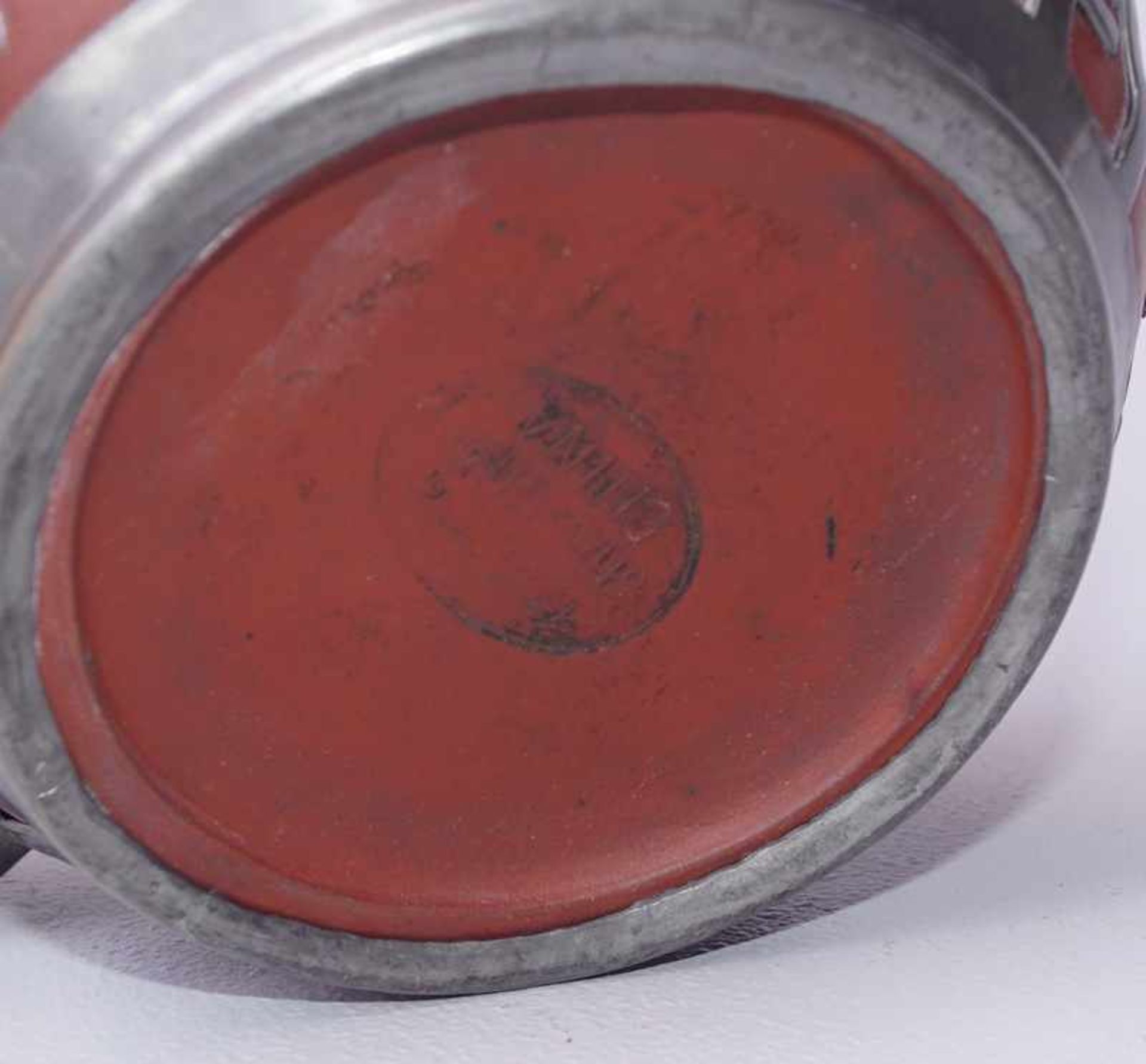 Teekanne, China (Shanghai) Ende 19.Jhd. rot-braune Keramik, innen lichtgrau glasiert mit - Image 2 of 2
