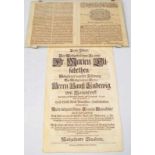 "Braunschw. Post Zeitung" Nr.23, Ao.1720 Doppelblatt der Zeitungsausgabe von Donnerstag, den 8.