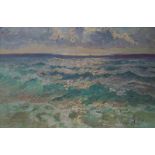Das Meer bei Genua, Italien 1913 neoimpressionistischer Meister, sign. unten rechts (unentschl.) und