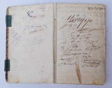 Krupp, Alfred (1812 Essen - 1887 ebenda): Eigenhändiges Notizbuch von 1848 Pappeinband mit