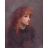 Attributed to Paul Albert Besnard RA (1849-1934) French  1893, framed pastel portrait of a red