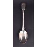 George IV fiddle, thread and shell silver basting spoon hallmarked London 1826, maker's mark