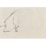 William Strang (20th century) A group of three double sided pencil sketches of pigs, together with a