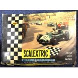 A Vintage Scalextric 'Grand Prix Series' set c.1960s, with two Lotus cars, includes power